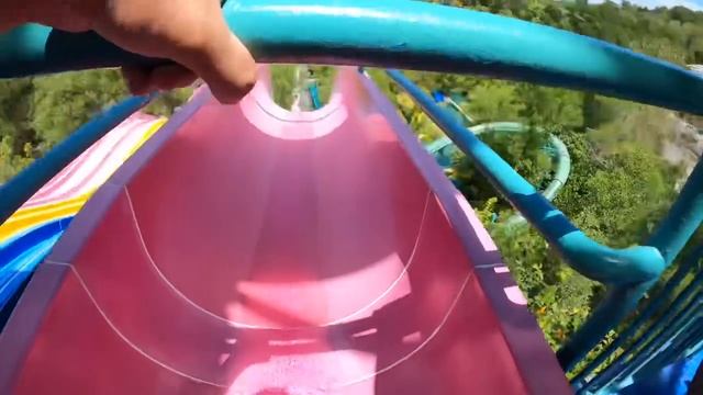 Freefall Waterslide at Escape Theme Park (Mega Drop Slide) смотреть онлайн