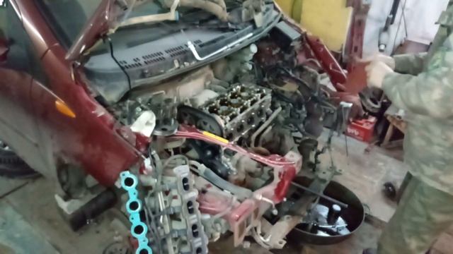 Замена прокладки ГБЦ Чери Кимо/Indis метки ГРМ.