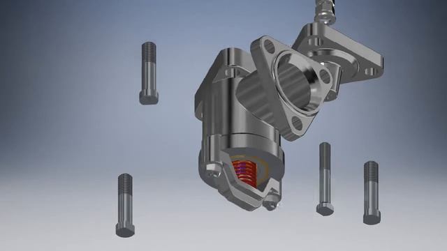 Сборка воздушного клапана Inventor 2017 смотреть онлайн