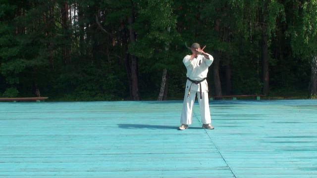 KYOKUSHIN KATA: KANKU DAI & TENSHO WITH KAMAS
