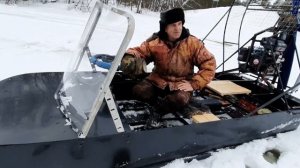 САМОДЕЛЬНАЯ АЭРОЛОДКА ЛЕТИТ 50 КМ/Ч / ЛИФАН 18.5 Л.С. / АЭРОСАНИ ИЗ ЛИСТА ПНД