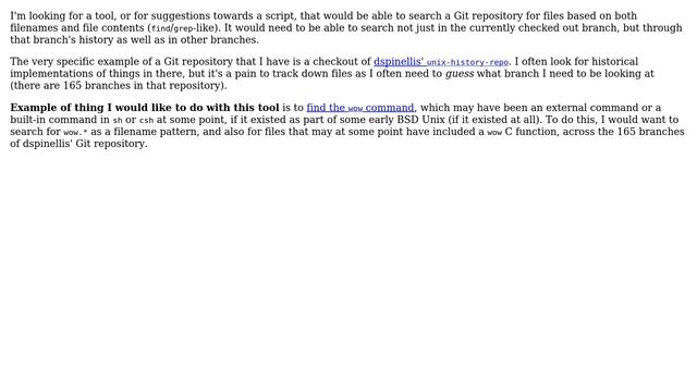 Tool for searching across branches and through history in a Git repository смотреть онлайн