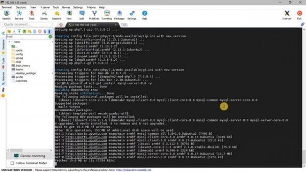 Install apache, php and MySQL server in armbian, debian and ubuntu
