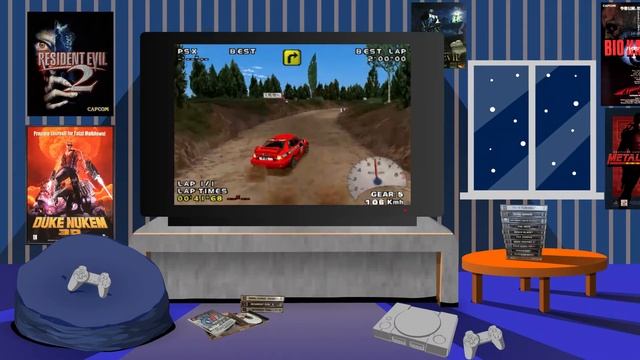 V Rally 2 PS1 Review - V Rally 2 PSX смотреть онлайн