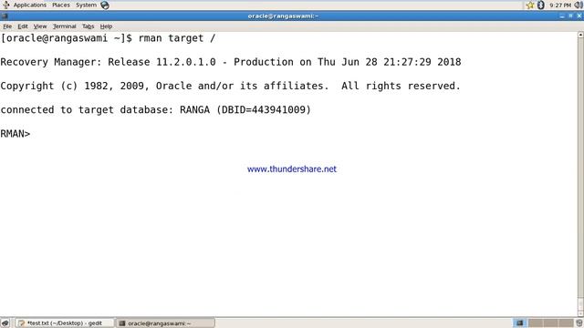 ORACLE DBA Tablespace backup смотреть онлайн