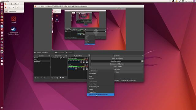 Как изменить запись звука моно на стерео в OBS студио смотреть онлайн