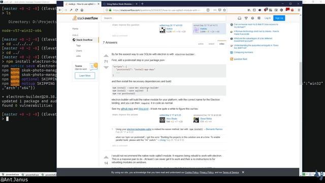 Installing and rebuilding Sqlite3 for use with Electron смотреть онлайн