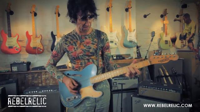 Lake Placid Blue Raw Series with Custom Pinstriping  REBELRELIC GUITAR SHOWCASE