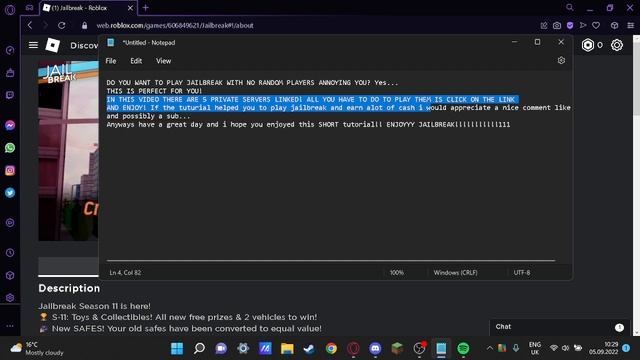 5 *FREE* Jailbreak VIP Server Links| How To Play Roblox Private Servers Free смотреть онлайн
