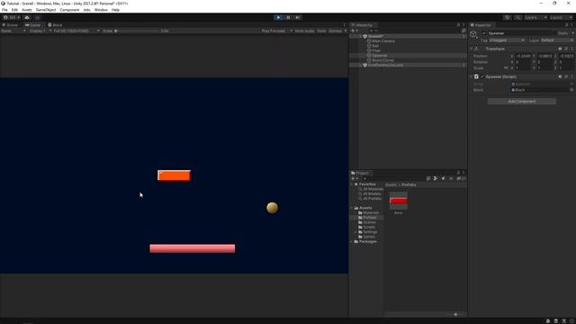 Unity beginner tutorial Brick breaker part 2 Spawning blocks смотреть онлайн