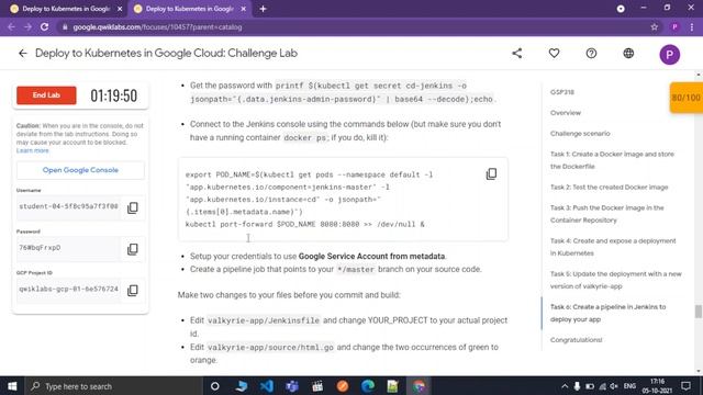 GSP318 || Deploy to Kubernetes in Google Cloud: Challenge Lab || 30 Days Of Google Cloud смотреть онлайн