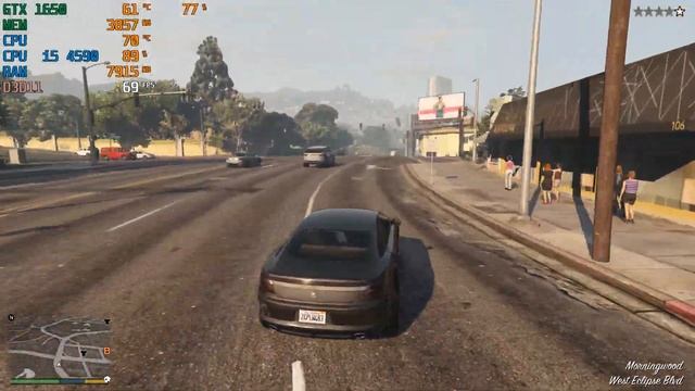 GTA 5 GTX 1650, i5 4590 FPS Test смотреть онлайн