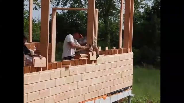 Как строят каркасные дома под ключ из деревянного кирпича и опилки утеплитель. смотреть онлайн