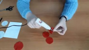 Георгиевская ленточка с гвоздикой из фетра