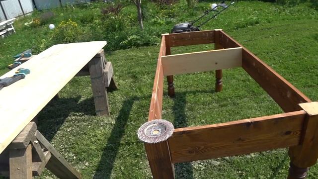 Стол своими руками из досок. Делаем обеденный стол на даче или в деревне. Часть 1 смотреть онлайн