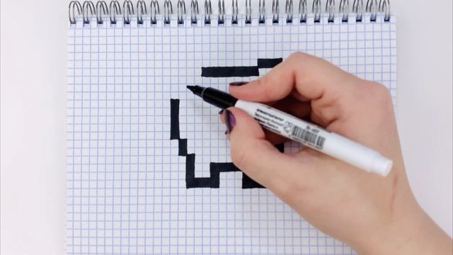 Как Рисовать ? Свинью, Хрюшку по Клеточкам ? Рисунки По Клеточкам смотреть онлайн