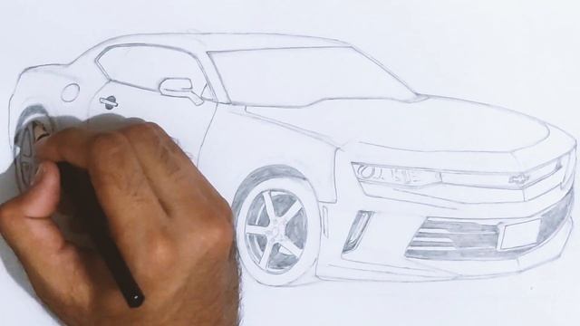 Chevrolet Camaro Sketch | Time-Lapse | How to draw a car step by step смотреть онлайн