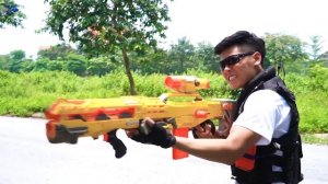 Nerf Guns War : Patrol Police Of SEAL TEAM Special Attack Assasin Leader Black Of Criminal Group