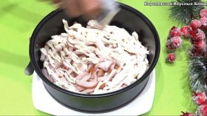 НОВИНКА! САЛАТ ИЗ КУРИНОЙ КОПЧЕНОЙ ГРУДКИ  НА ПРАЗДНИЧНЫЙ СТОЛ. Королевство Вкусных Блюд.