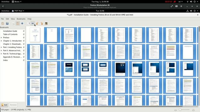 Pазделить, объединить и удалить страницы PDF-документа с помощью PDFmod | Fedora 26 смотреть онлайн