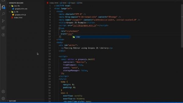 #2 - Create simple Drag and Drop Webpage Builder - Grapes JS - No Code