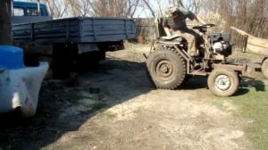 Ременное сцепление самодельного минитрактора против Газели