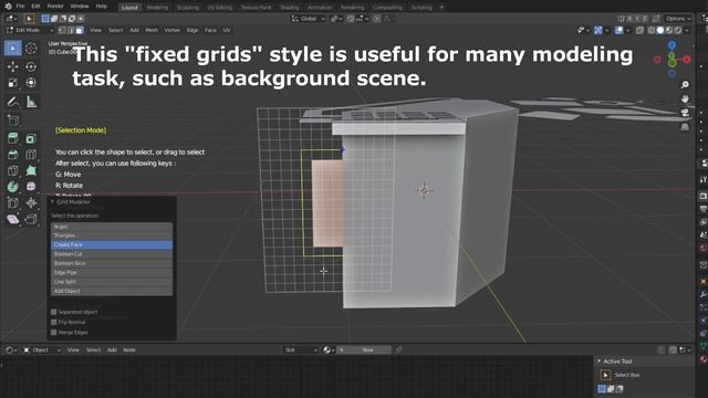 Grid Modeler Update 1.22.2 - Global Alignment for grids, added compatibility to maya keymap смотреть онлайн