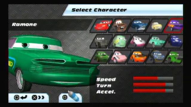 All Characters and Paintjobs in Cars: Race-O-Rama (PSP) смотреть онлайн