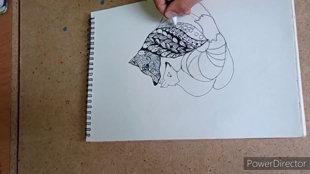 Рисование с черной шариковой ручкой.. смотреть онлайн