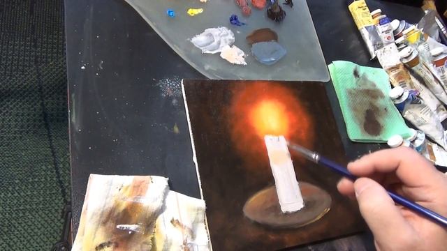 СВЕЧА как нарисовать ЖИВОПИСЬ ДЛЯ НАЧИНАЮЩИХ смотреть онлайн