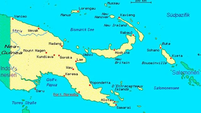 KARTE VON PAPUA-NEUGUINEA