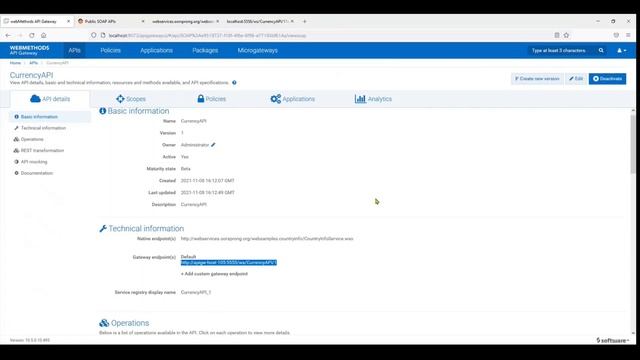 2 - SoftwareAG webMethods API Gateway Tutorial | Building SOAP APIs from WSDL смотреть онлайн