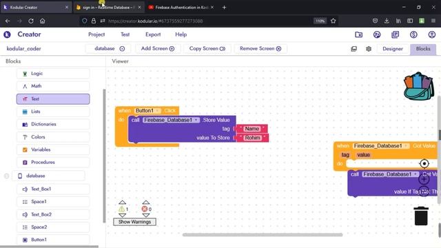 How to store and get value from Firebase database in Kodular Bangla смотреть онлайн