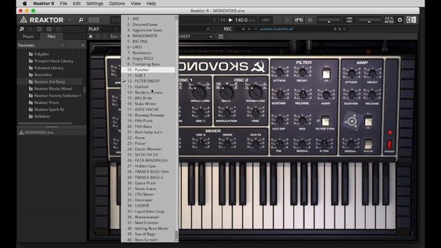 MONOVOKS - REAKTOR INSTRUMENTS Inspired by the mighty Polivoks смотреть онлайн