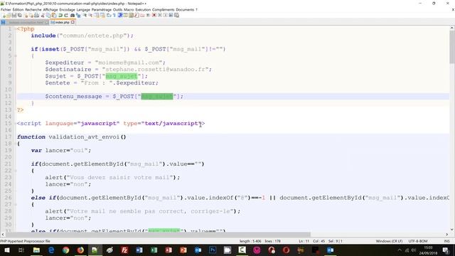Formulaire de contact par mail en PHP смотреть онлайн