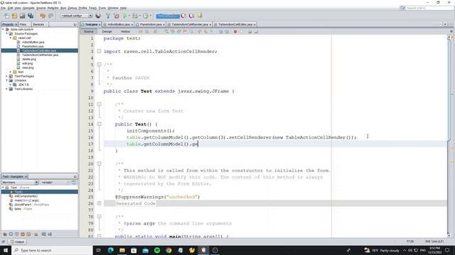 JTable Custom Cell Button Action using Java Swing смотреть онлайн