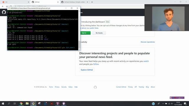 #4.0 maken van een nieuw project - git init in commandline, git init bij desktop смотреть онлайн