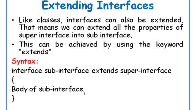 Extending Interfaces in java in Telugu || JAVA in Telugu Lecture-40 смотреть онлайн