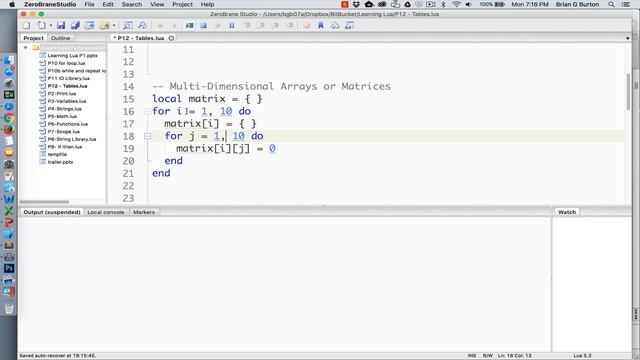 Learning Lua: Part 12 - Tables, Table Library, Data Structures, Arrays, Lists, Records, Queues, Set смотреть онлайн