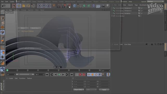 Стеклянная фигура в Cinema 4D смотреть онлайн