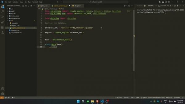 Python Software Development series - SQLAlchemy tutorial - P1
