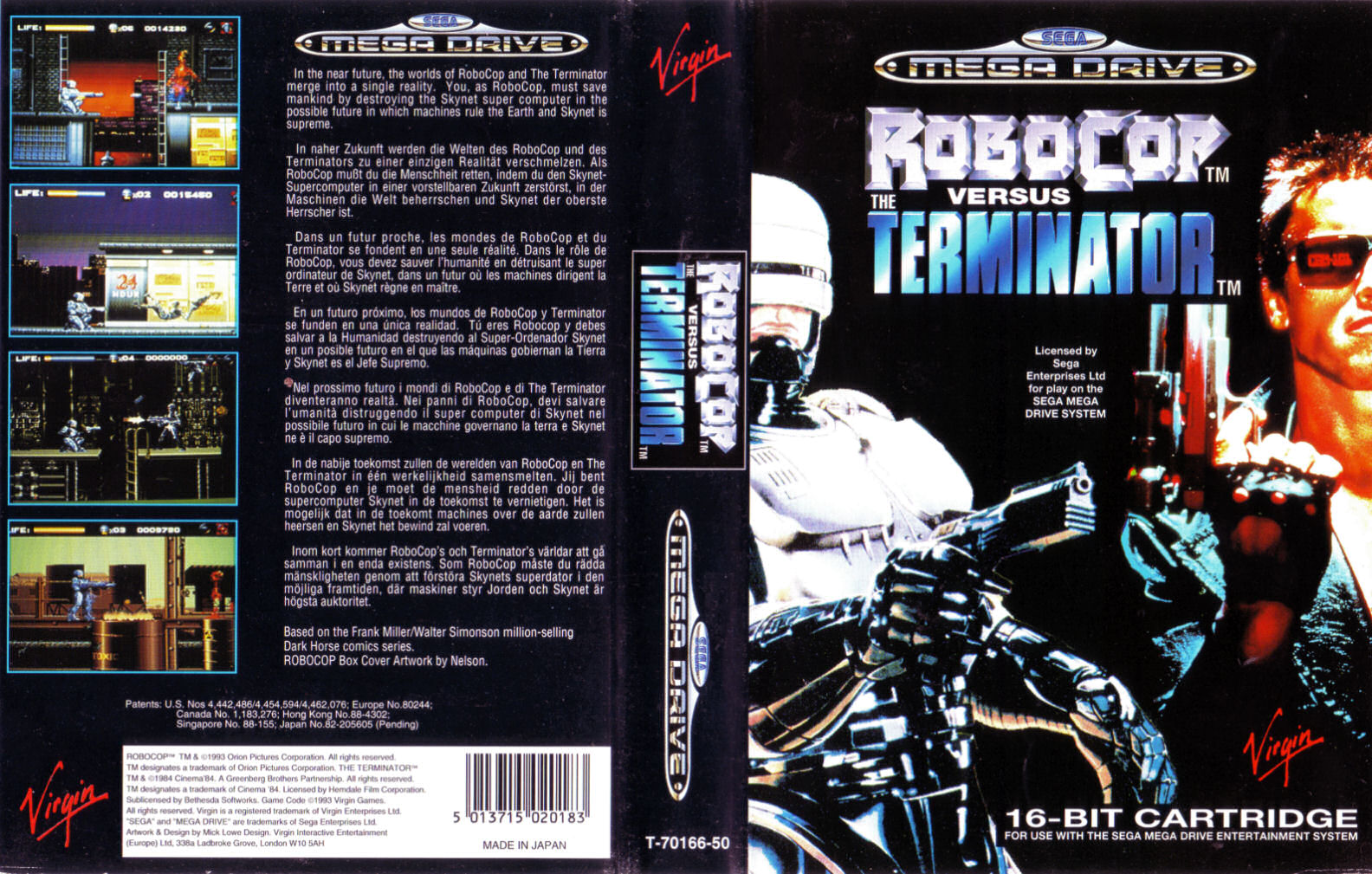 Sega Mega Drive 2 (Smd) 16-bit Robocop Versus The Terminator Полное Прохождение