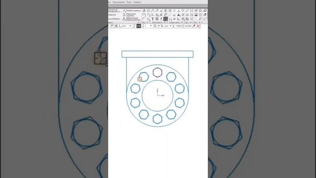 Круговая сетка центров в КОМПАС График #kompas3D #kompas_3d смотреть онлайн