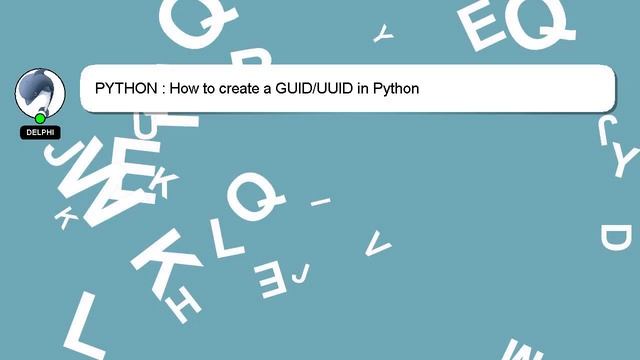 PYTHON : How to create a GUID/UUID in Python смотреть онлайн