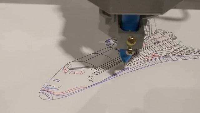 CNC 3018 drawing the AutoCAD Space Shuttle dwg from 1985 смотреть онлайн