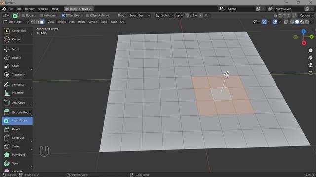 20. Blender. Вставить грани (Inset Faces) | Добавляем толщину (Edit Mode)