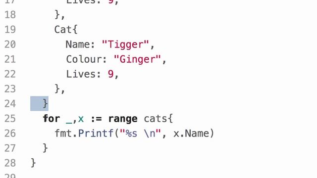 golang: array of structs смотреть онлайн