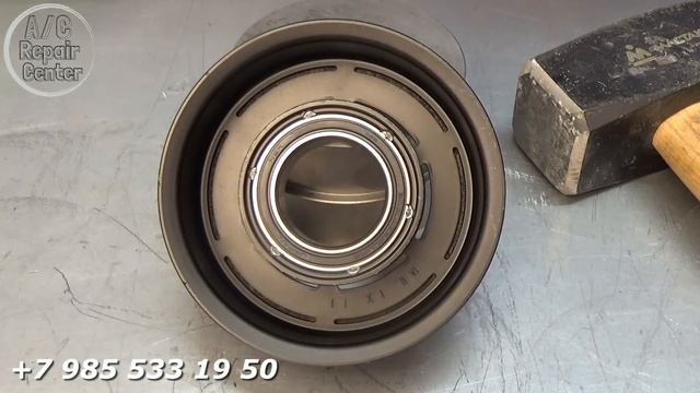 Ремонт муфты компрессора кондиционера. Repair of the air conditioner compressor coupling. смотреть онлайн