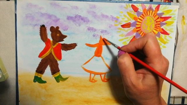 Как нарисовать сказочных Мишку и Лису смотреть онлайн