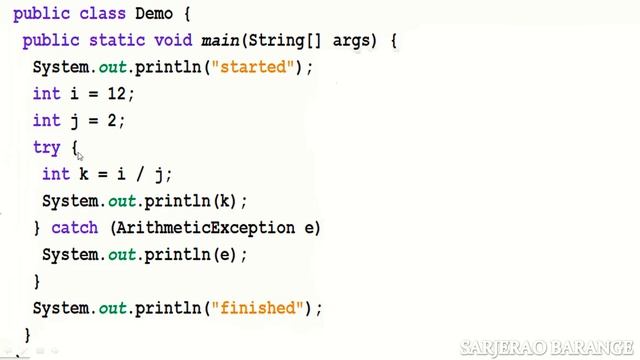 Exception handling in java using try catch смотреть онлайн